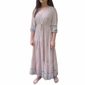 ALY DALY Farmhouse Midi Print Dress
